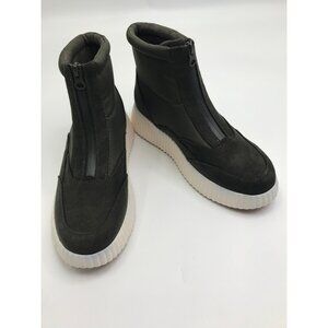 White Mountain Downtown Zip Platform Boot Bootie Green 10M NWOB